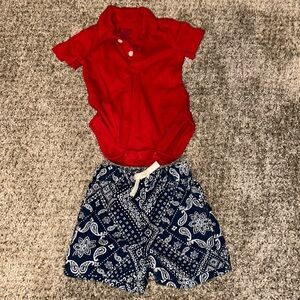 0-3 Month Fourth of July Baby Boy outfit (The Children’s Place)